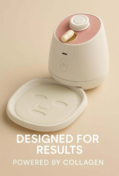 Premium Mask Maker Machine with collagen mask, designed for effective skincare results.