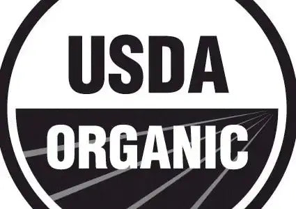 USDA Organic certification logo, indicating certified organic product quality.
