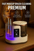 Premium makeup brush cleaner with automatic operation, saving time and effort while cleaning and drying simultaneously.
