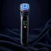 Premium 5-in-1 LED skin rejuvenation device with blue light feature on a dark background.