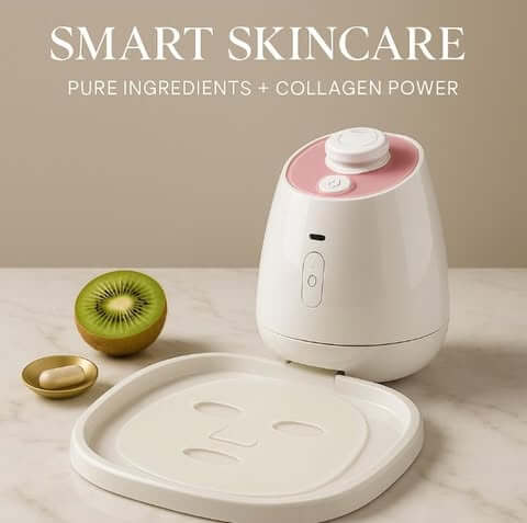 Premium Mask Maker Machine for creating collagen-rich skincare masks with pure ingredients.