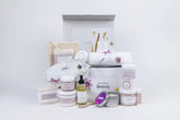 Lavender Luxury Gift Box featuring self-care products for calming and nourishing the senses.